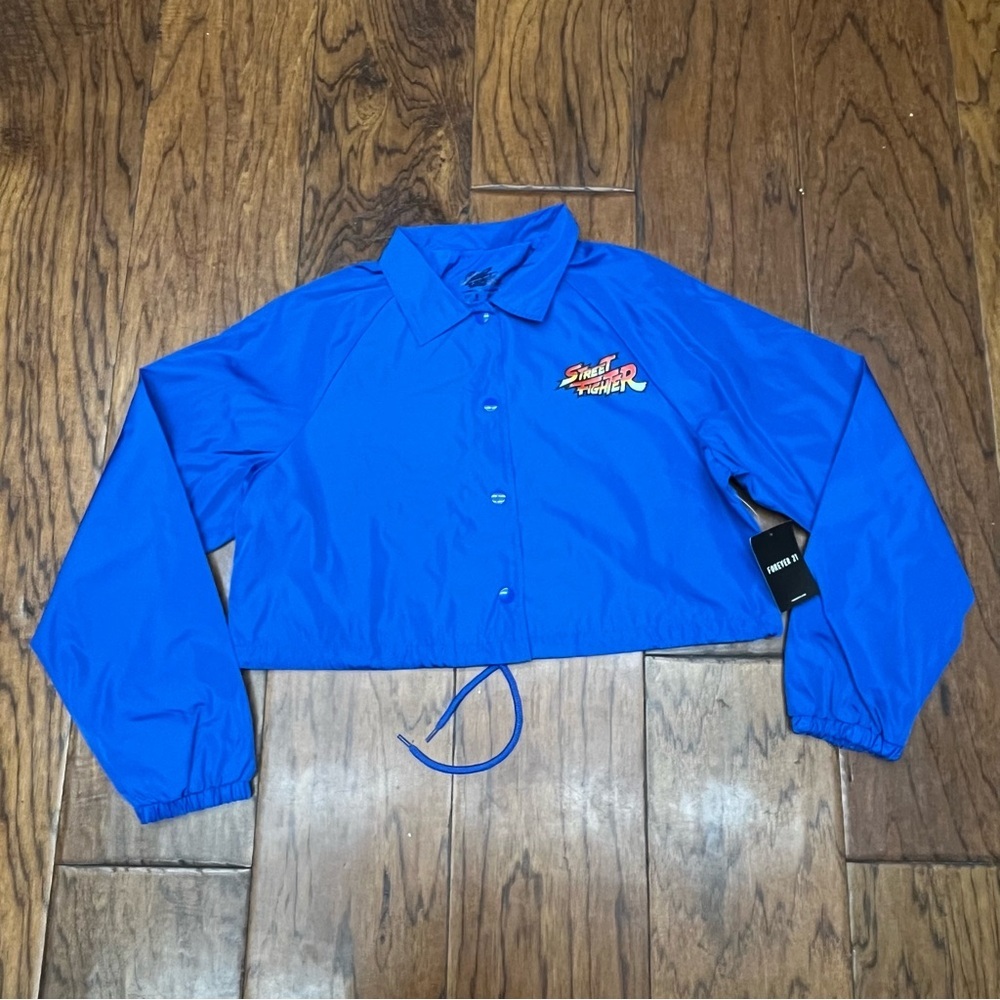 Capcom Forever 21 street fighter women’s cropped jacket